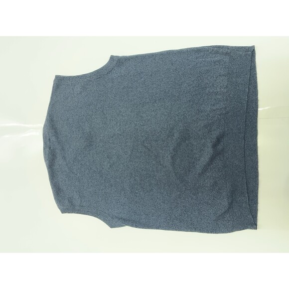 Trussardi Jeans Blue Knit Sweater Vest Blue Navy Made in Italy Cotton Large - Picture 11 of 12